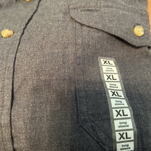 Big Sky Outfitters Shirt Men’s Size XL Gray Long Sleeve Button Up Cotton NEW - Picture 6 of 8